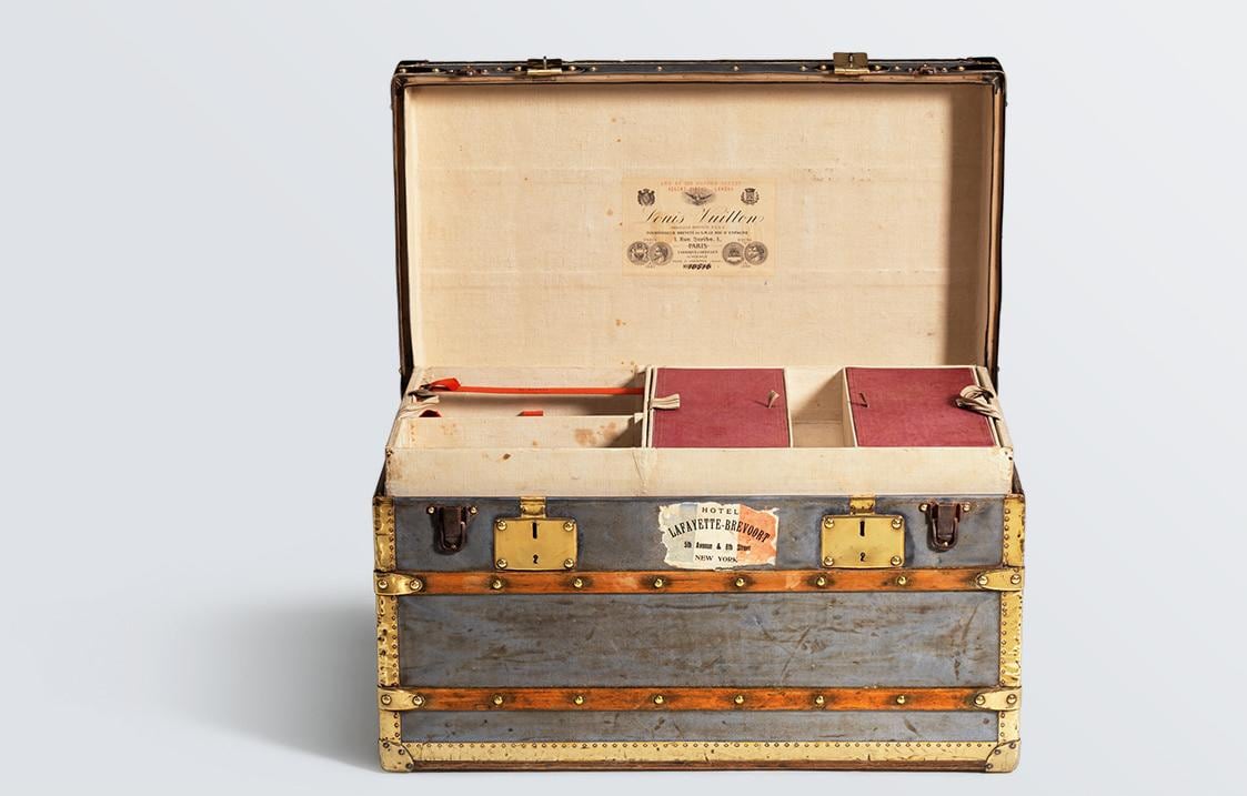 Opened LV zinc trunk