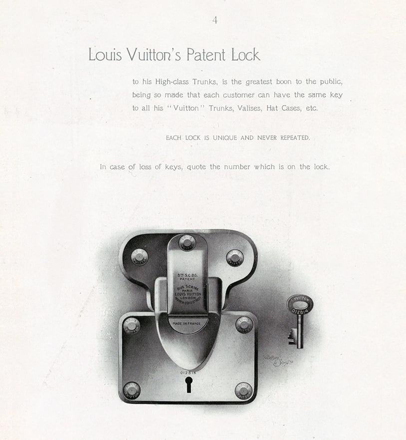 Visual showing a drawing of the lock of 1890.