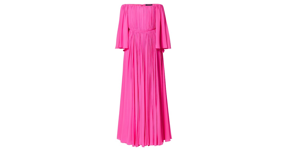 Lv Robe Pink Robe de soirée à manches évasées et épaules nues - Femme - Prêt-à ...