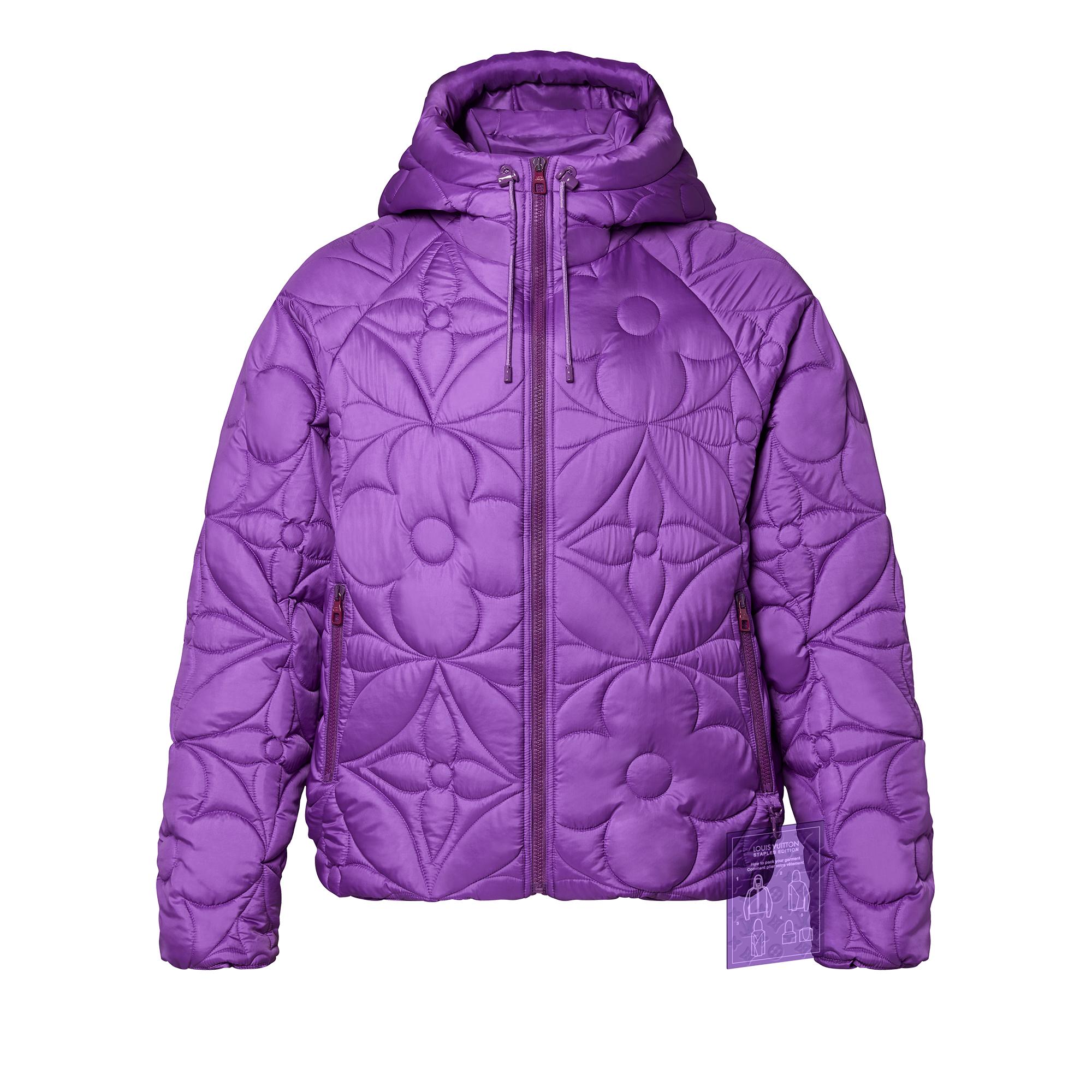 LVSE Flower Quilted Hoodie Jacket - Men 