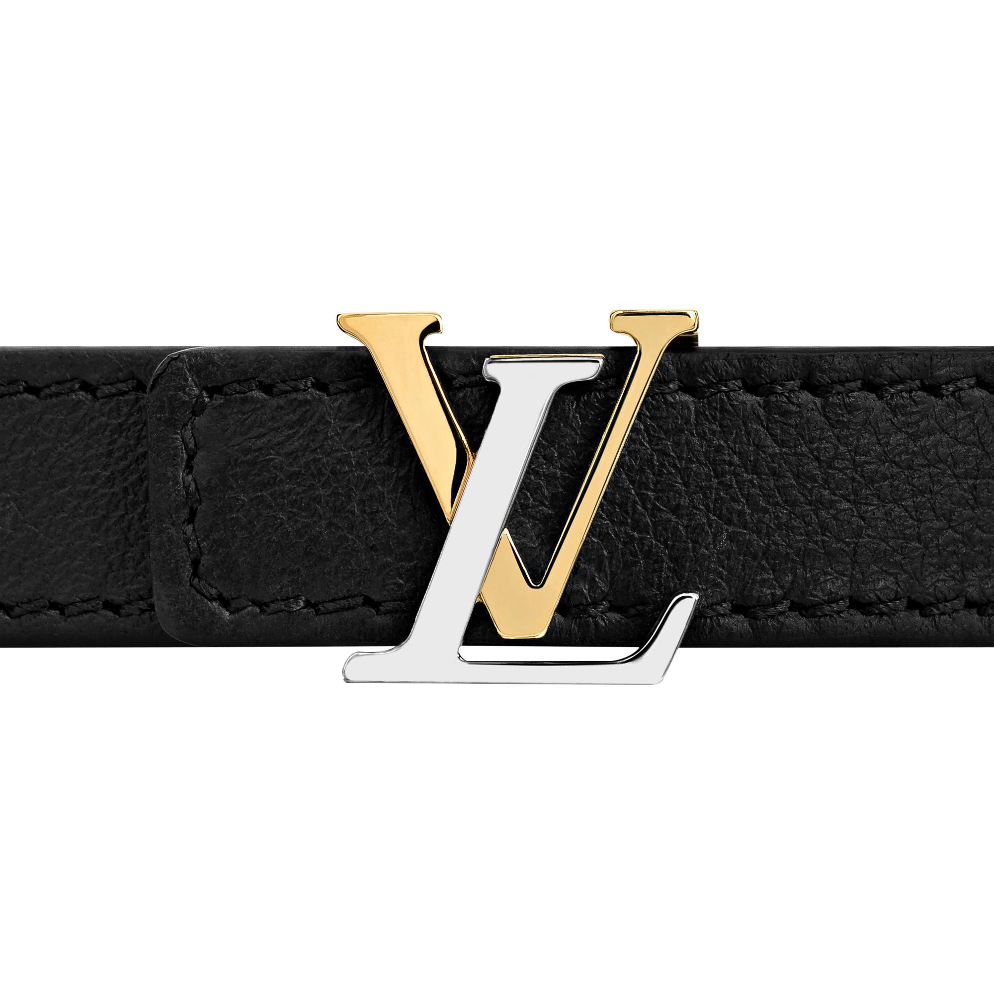 lv initials reversible leather bracelet