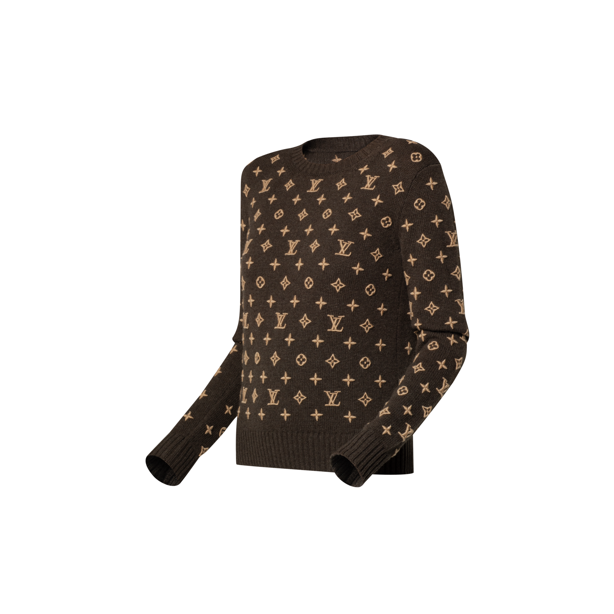  Ready-to-Wear Knitwear 3D Monogram Knit Pullover | Louis Vuitton ® (Product zoom)