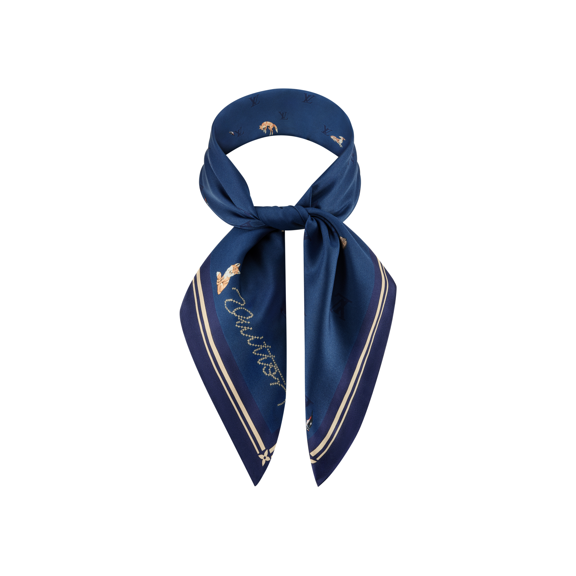 S00 Accessories Silk and Bandanas Animal Blason Bandana | Louis Vuitton ® (Product zoom)