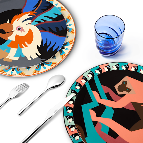 Maison et Art de la Table Art de le Table Assiette à dîner Animali Fantastici Parrot | Louis Vuitton ® (Zoom produit)