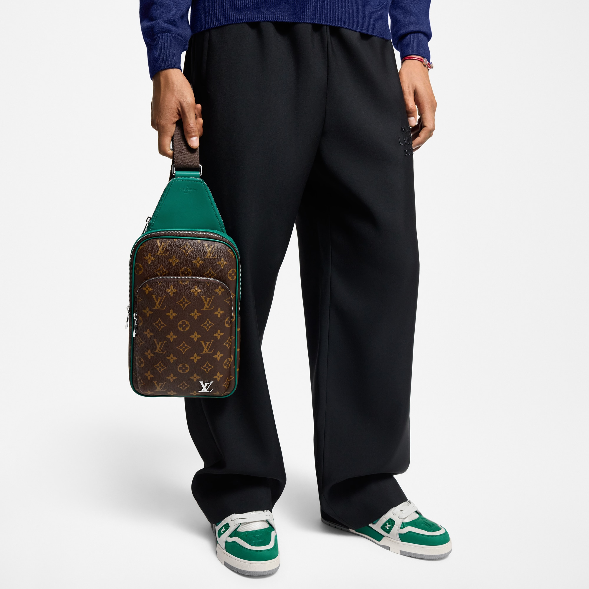 Avenue Slingbag Monogram Macassar Canvas Bags and Small Leather