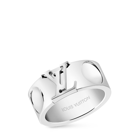 Catégories Toute la Joaillerie Bague Empreinte large, or blanc | Louis Vuitton ® (Zoom produit)