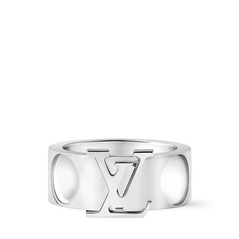 Catégories Toute la Joaillerie Bague Empreinte large, or blanc | Louis Vuitton ® (Zoom produit)