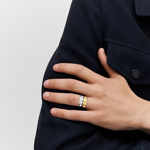 Discontinued Product Obs 12 Bague Empreinte, or blanc | Louis Vuitton ® (Zoom produit)