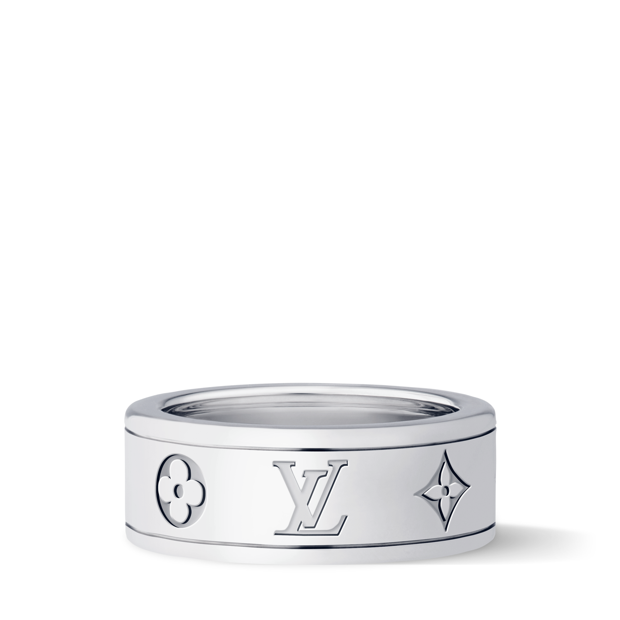  Catégories Bagues Bague fine Les Gastons Vuitton, or blanc | Louis Vuitton ® (Zoom produit)
