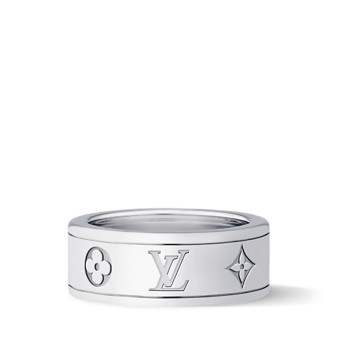 Catégories Bagues Bague fine Les Gastons Vuitton, or blanc | Louis Vuitton ® (Zoom produit)