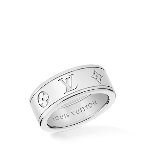 Catégories Bagues Bague fine Les Gastons Vuitton, or blanc | Louis Vuitton ® (Zoom produit)