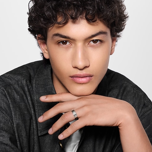 S00 Bijoux Fantaisie Bagues Bague fine LV Mosaic | Louis Vuitton ® (Zoom produit)