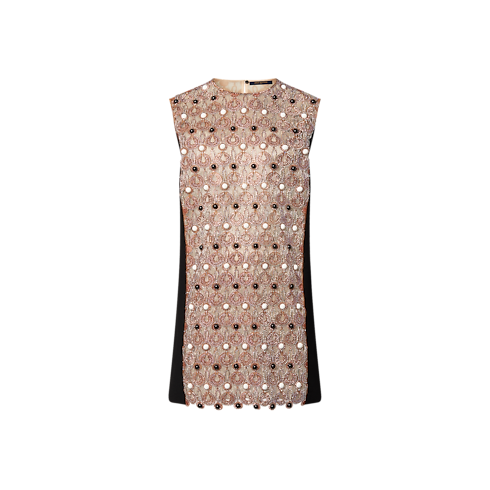 Discontinued Product Obs 7 Beaded Embroidered Mini Dress | Louis Vuitton ® (Product zoom)