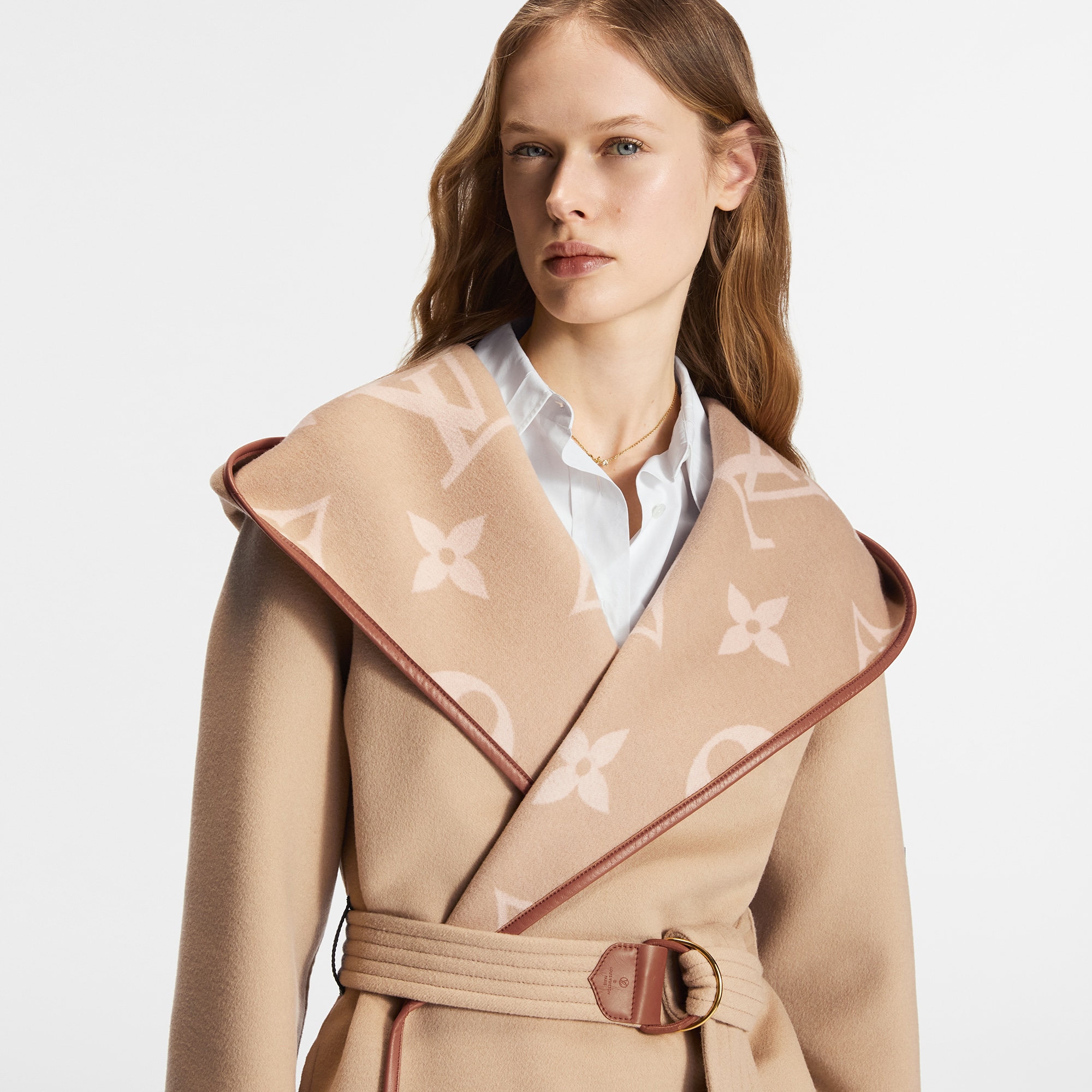  Ready-to-Wear Coats and Jackets Belted Double Face Hooded Wrap Coat | Louis Vuitton ® (Product zoom)