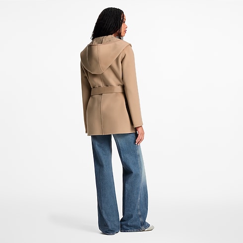 Ready-to-Wear Coats and Jackets Belted Short Wrap Pea Coat | Louis Vuitton ® (Product zoom)