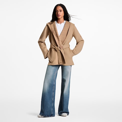 Ready-to-Wear Coats and Jackets Belted Short Wrap Pea Coat | Louis Vuitton ® (Product zoom)