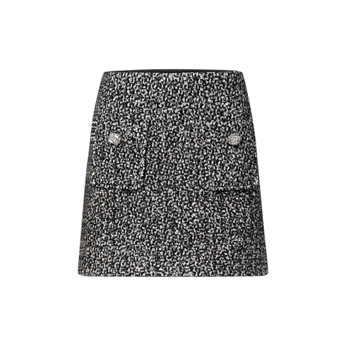 Ready-to-Wear Skirts Bijoux Button Glitter Tweed Skirt | Louis Vuitton ® (Product zoom)