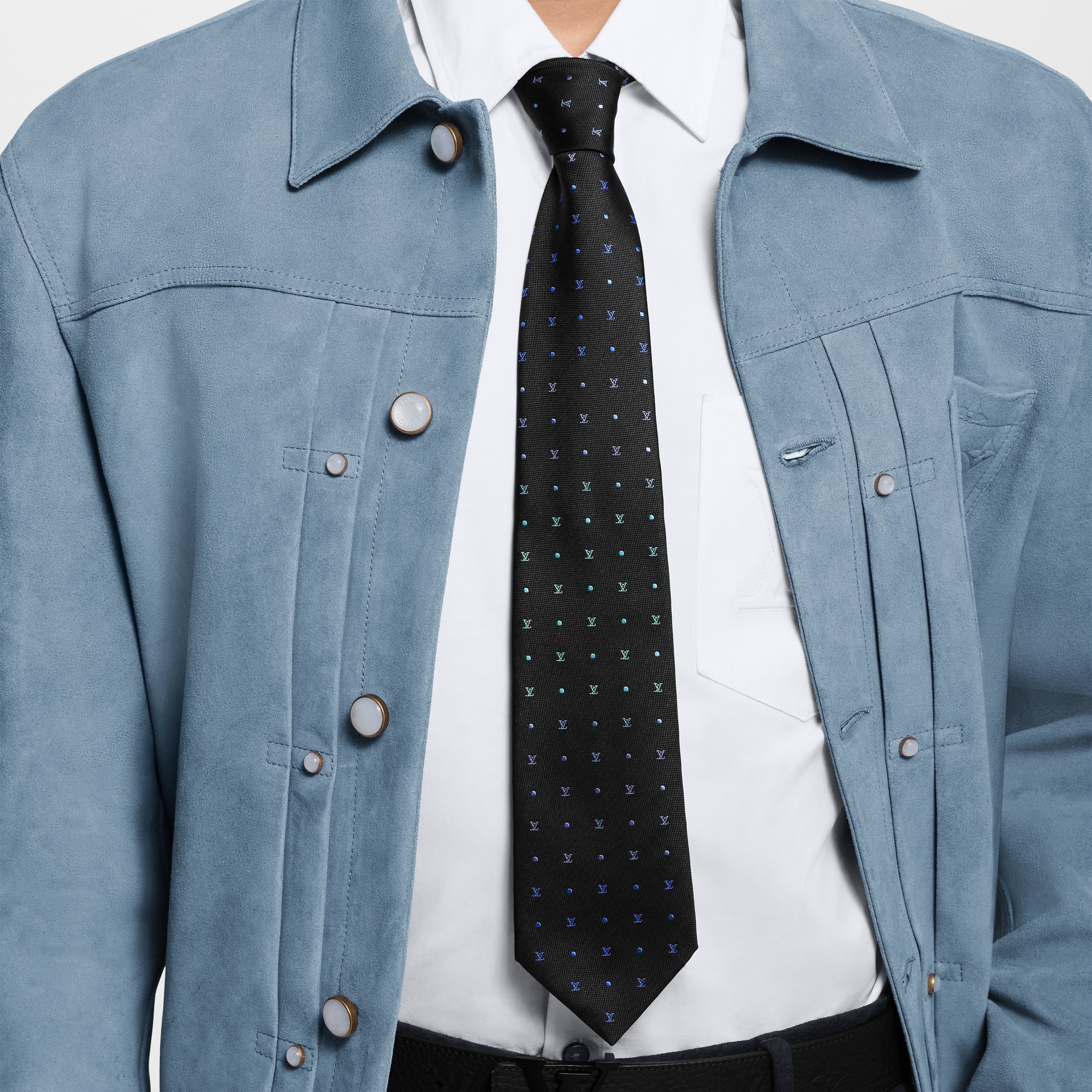 S00 Accessories Ties and Pocket Squares Blason Dots Tie | Louis Vuitton ® (Product zoom)