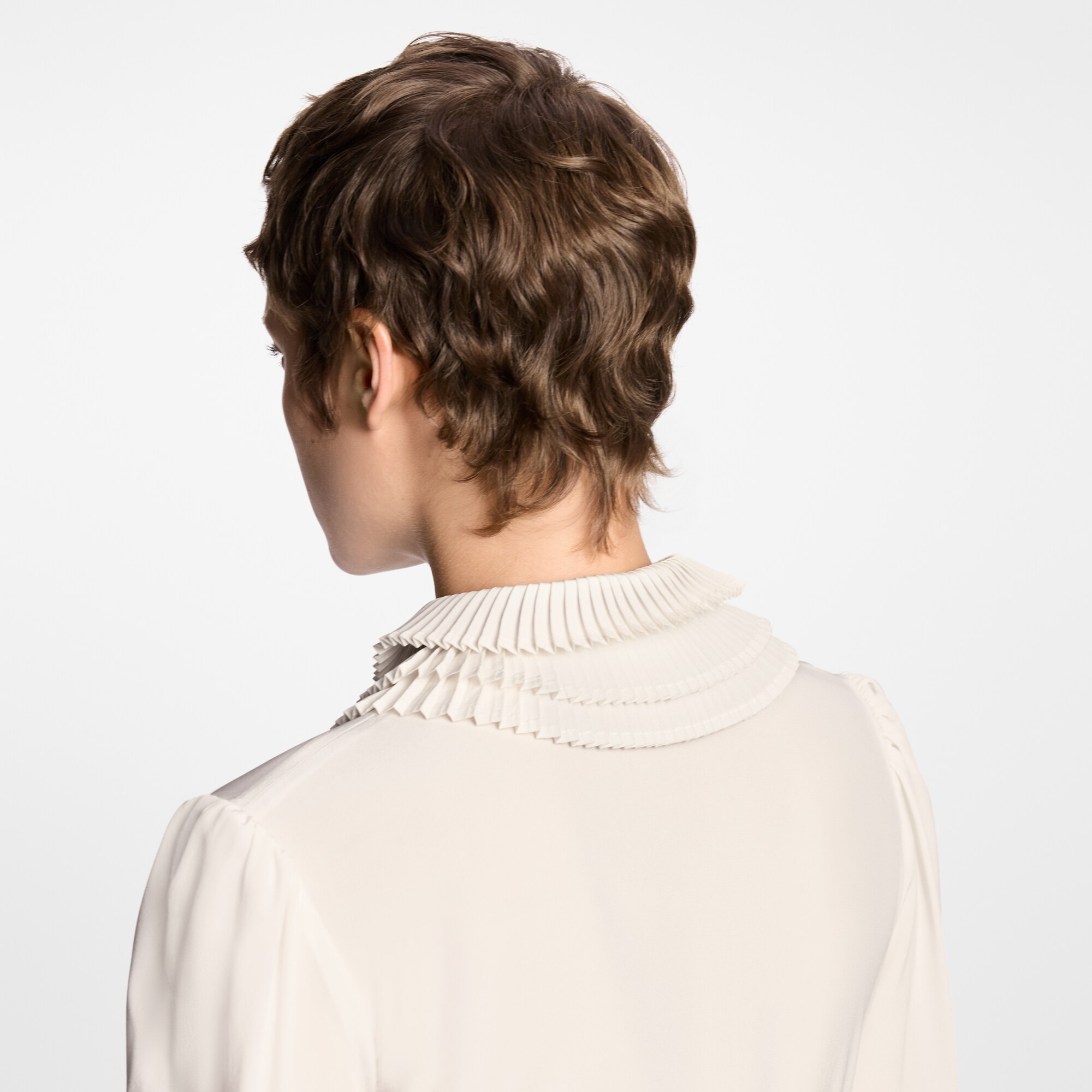  Prêt-à-Porter Hauts Blouse à col plissé | Louis Vuitton ® (Zoom produit)