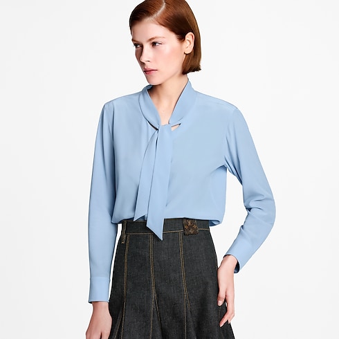 Prêt-à-Porter Hauts Blouse à lavallière | Louis Vuitton ® (Zoom produit)