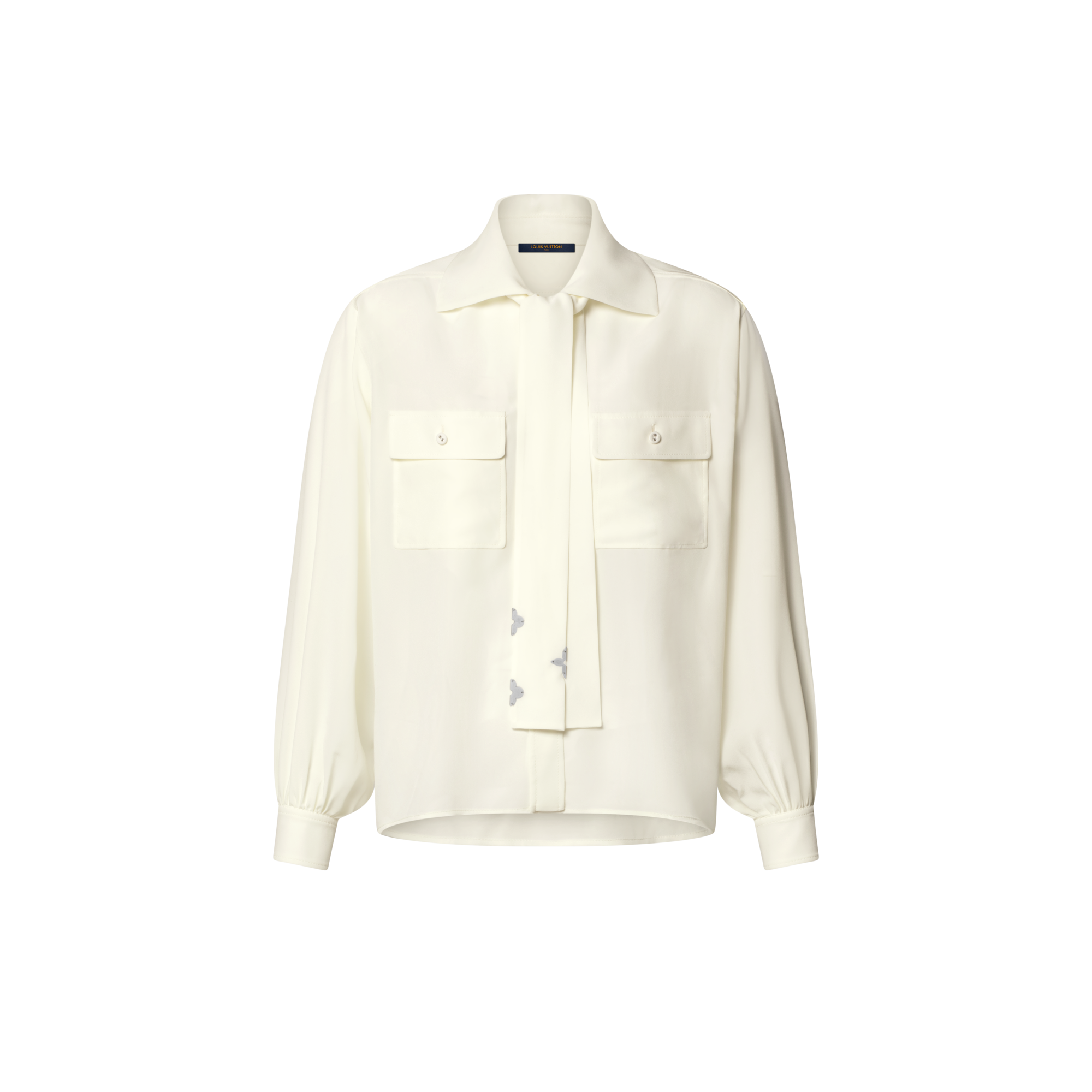  Prêt-à-Porter Hauts Blouse lavallière avec poches à rabats | Louis Vuitton ® (Zoom produit)