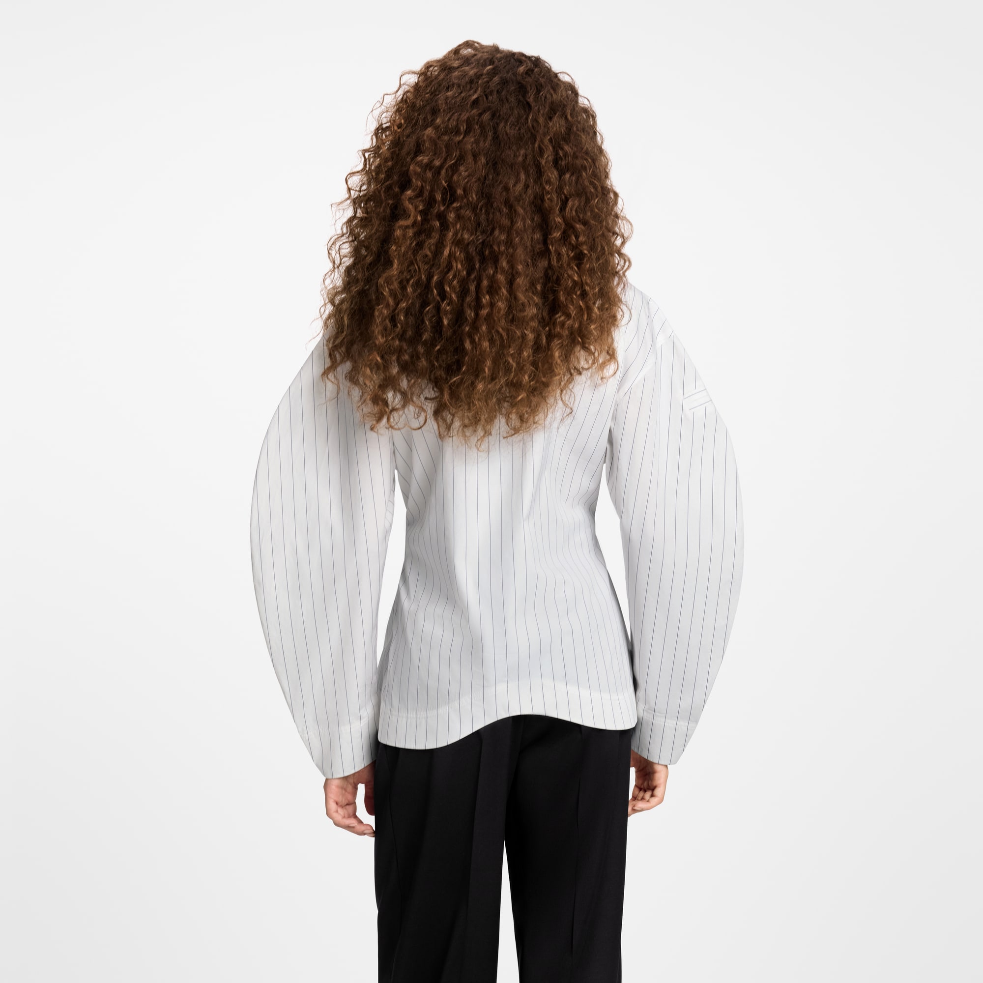  Prêt-à-Porter Hauts Blouse rayée à plastron | Louis Vuitton ® (Zoom produit)