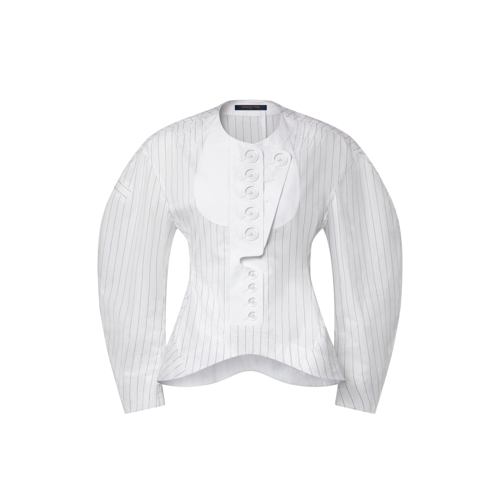  Prêt-à-Porter Hauts Blouse rayée à plastron | Louis Vuitton ® (Zoom produit)