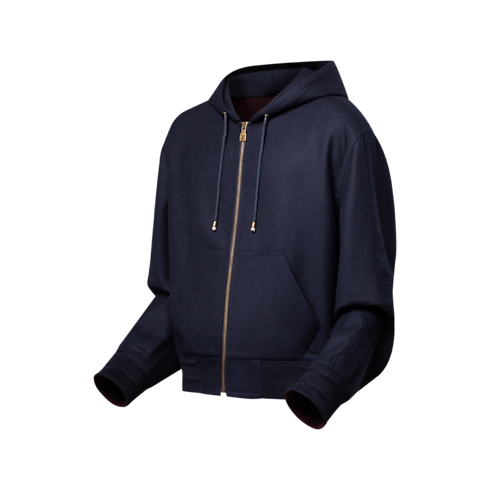 Prêt-à-Porter Manteaux et Blousons Blouson à capuche double-face en laine et soie | Louis Vuitton ® (Zoom produit)