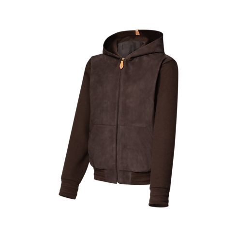 Prêt-à-Porter Tout le Prêt-à-Porter Blouson à capuche en cuir et cachemire | Louis Vuitton ® (Zoom produit)