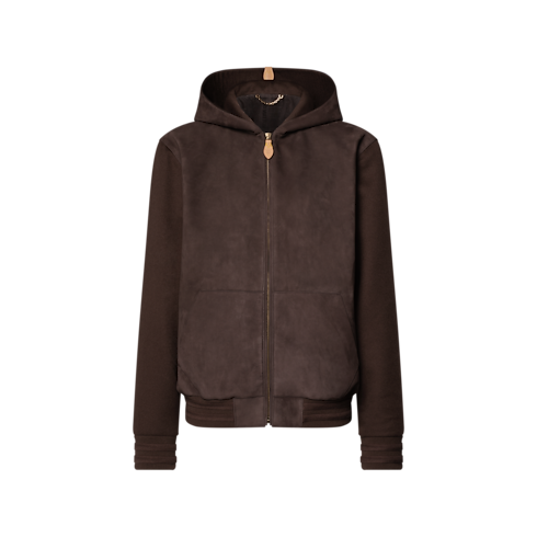 Prêt-à-Porter Tout le Prêt-à-Porter Blouson à capuche en cuir et cachemire | Louis Vuitton ® (Zoom produit)