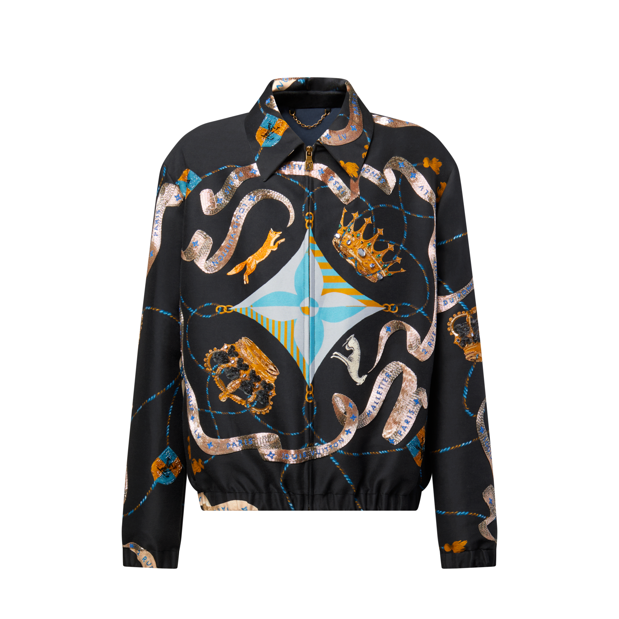  Prêt-à-Porter Manteaux et Blousons Blouson en satin ornementé | Louis Vuitton ® (Zoom produit)