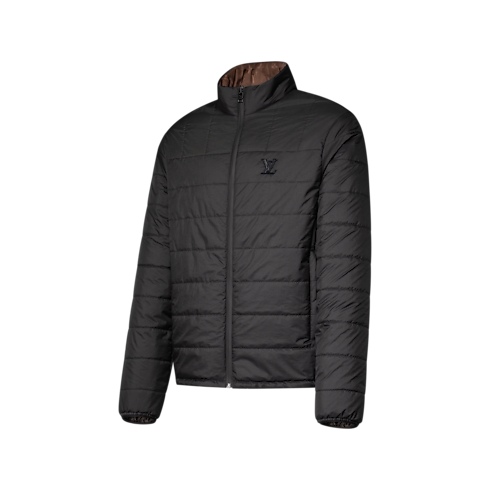 Blouson léger matelassé réversible Monogram vue latérale