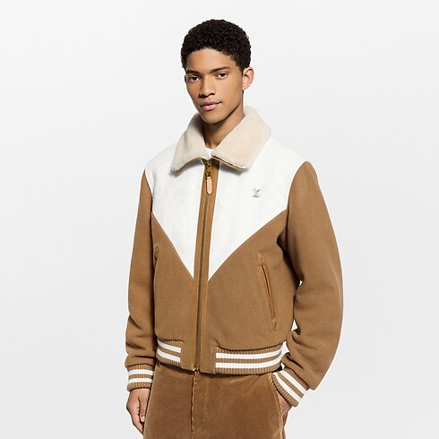 Prêt-à-Porter Manteaux et Blousons Blouson Monogram à col en shearling | Louis Vuitton ® (Zoom produit)
