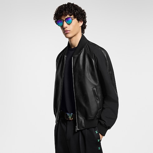 Prêt-à-Porter Manteaux et Blousons Blouson sportswear Monogram en cuir et laine | Louis Vuitton ® (Zoom produit)