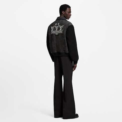 Prêt-à-Porter Manteaux et Blousons Blouson varsity en cuir mixte | Louis Vuitton ® (Zoom produit)