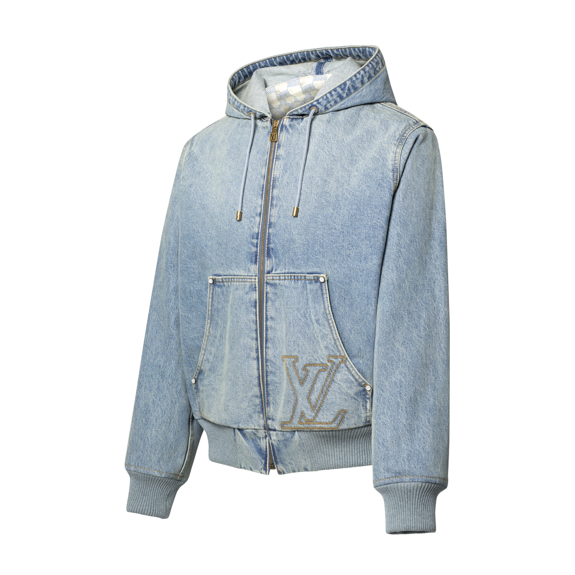  Prêt-à-Porter Manteaux et Blousons Blouson workwear à capuche en denim | Louis Vuitton ® (Zoom produit)