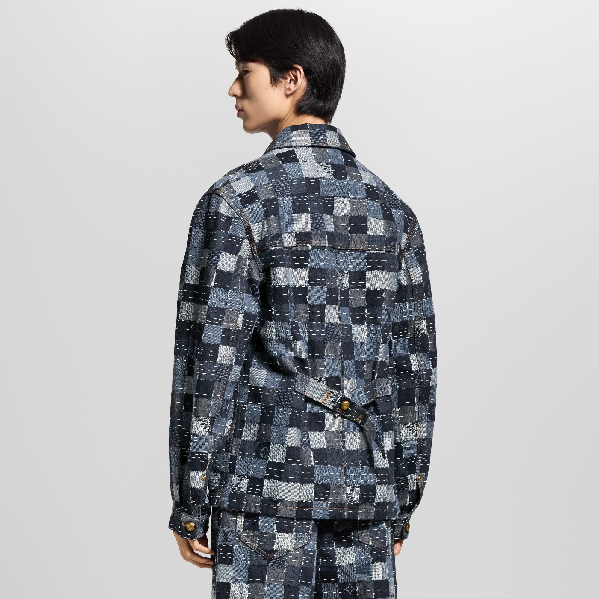  Prêt-à-Porter Manteaux et Blousons Blouson workwear Damier en denim | Louis Vuitton ® (Zoom produit)