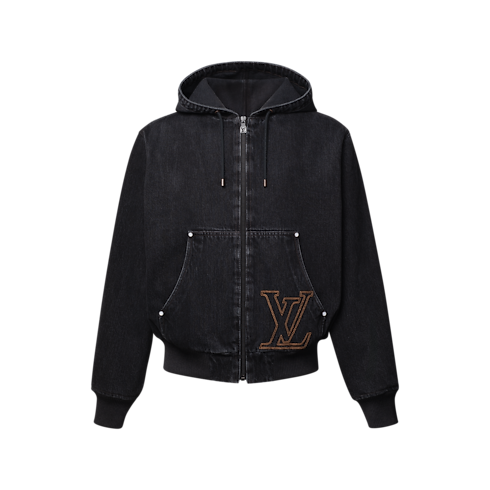 Prêt-à-Porter Tout le Prêt-à-Porter Blouson workwear LV à capuche en denim | Louis Vuitton ® (Zoom produit)