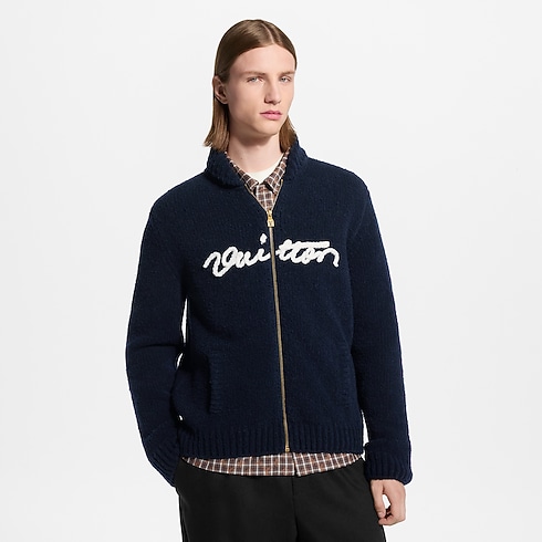 Prêt-à-Porter Manteaux et Blousons Blouson zippé à signature brodée | Louis Vuitton ® (Zoom produit)
