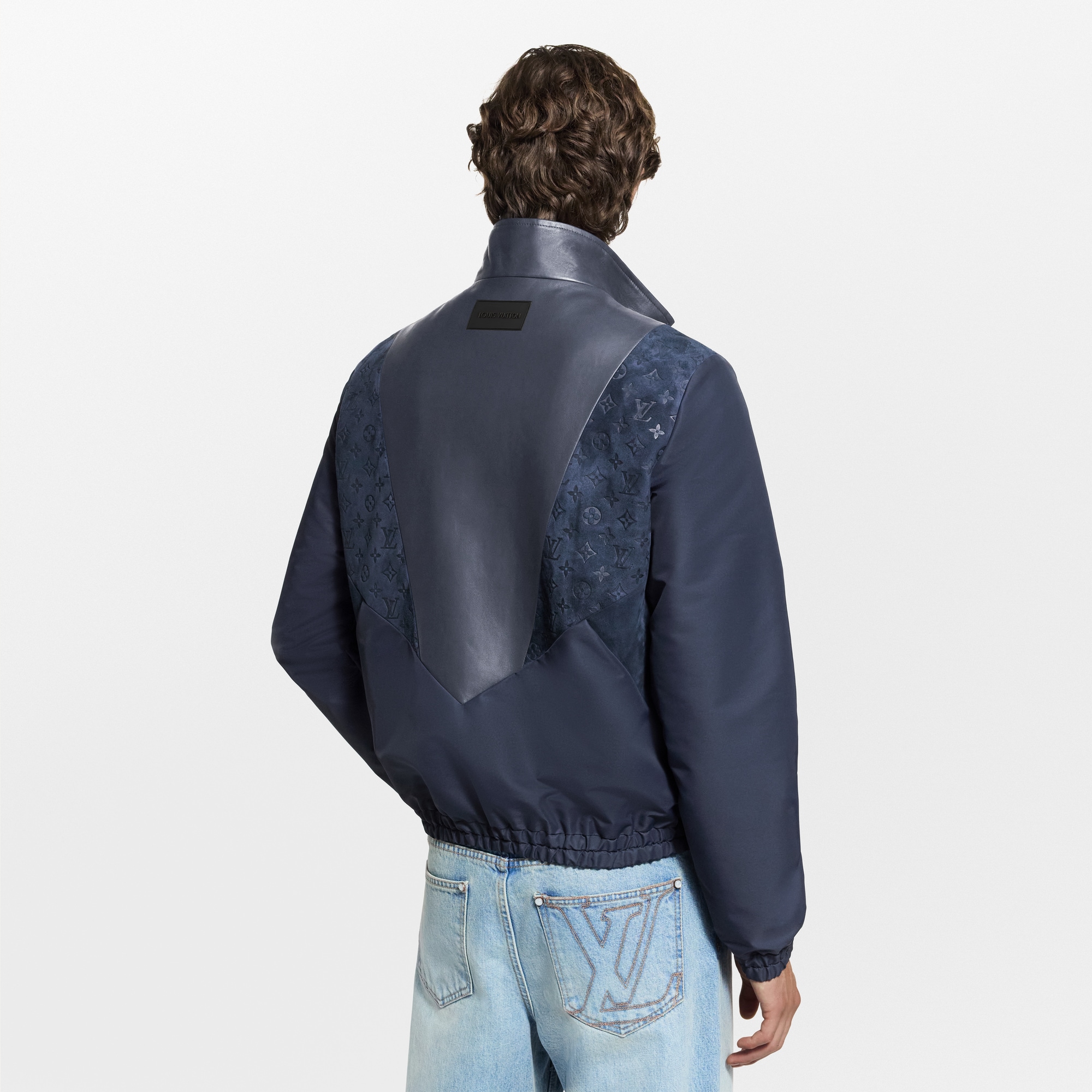  Prêt-à-Porter Manteaux et Blousons Blouson zippé en cuir et nylon | Louis Vuitton ® (Zoom produit)