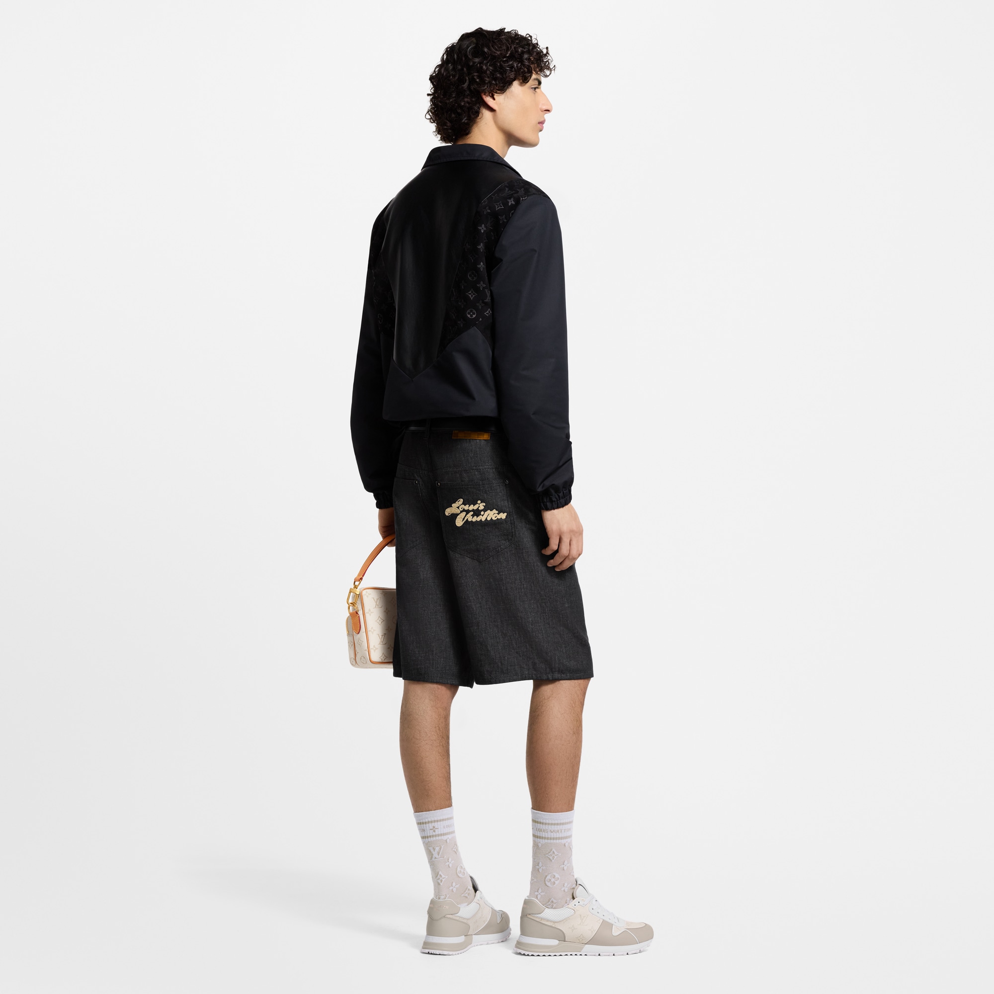 Prêt-à-Porter Manteaux et Blousons Blouson zippé en cuir et nylon | Louis Vuitton ® (Zoom produit)
