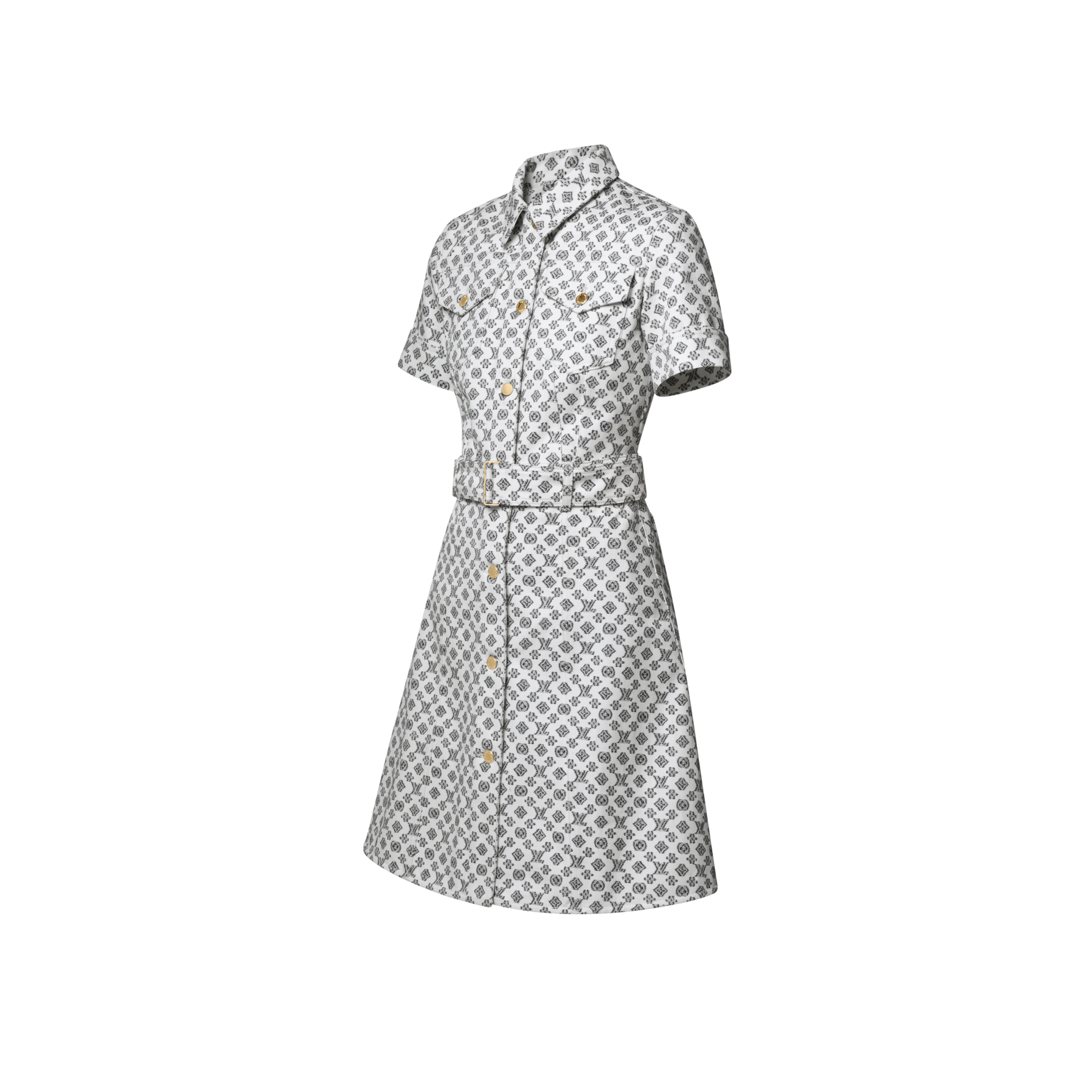  Ready-to-Wear Dresses Blurry Monogram Shirt Dress | Louis Vuitton ® (Product zoom)