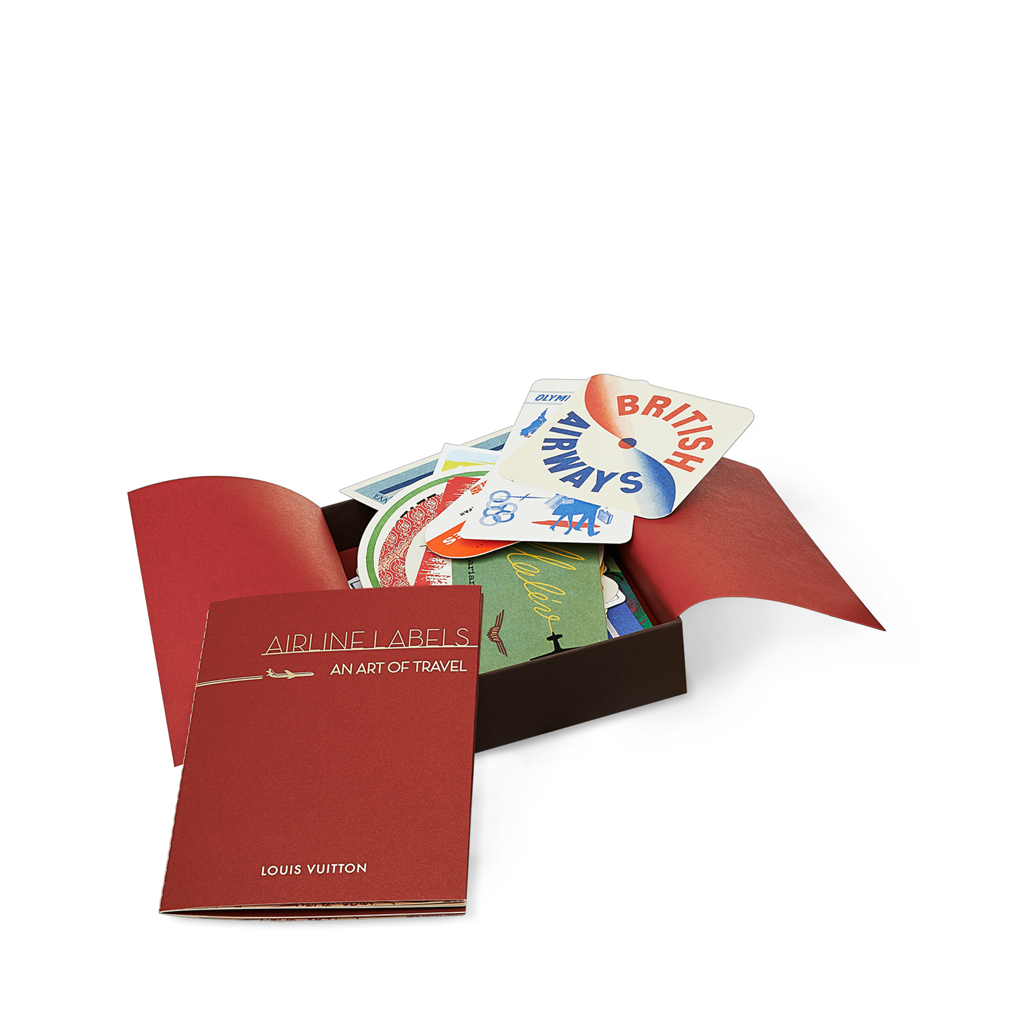  Livres Beaux Livres Boîte de cartes postales, 30 étiquettes de compagnies aériennes | Louis Vuitton ® (Zoom produit)