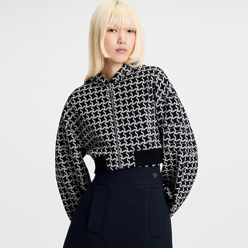 Prêt-à-Porter Manteaux et Vestes Bomber court en jacquard nid d’abeille | Louis Vuitton ® (Zoom produit)