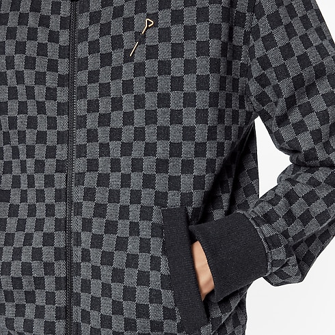 Prêt-à-Porter Maille et Sweatshirts Bomber en jacquard Damier | Louis Vuitton ® (Zoom produit)