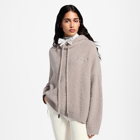 Ready-to-Wear Tops and Shirts Bouclé Cashmere Hoodie | Louis Vuitton ® (Product zoom)