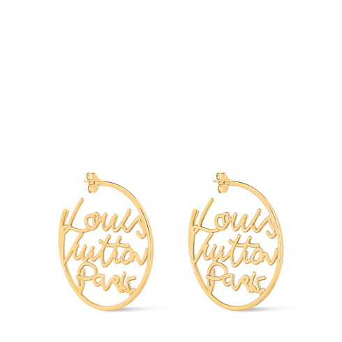 S00 Bijoux Fantaisie Tous les Bijoux Fantaisie Boucles d'oreilles LV Script | Louis Vuitton ® (Zoom produit)