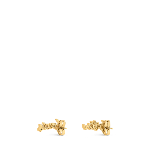 S00 Bijoux Fantaisie Boucles d’oreilles LV Script Stud Earrings | Louis Vuitton ® (Zoom produit)
