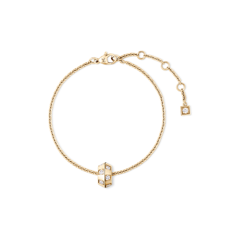 Catégories Bracelets Bracelet chaîne Le Damier de Louis Vuitton, or jaune et diamants | Louis Vuitton ® (Zoom produit)
