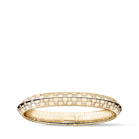 Catégories Bracelets Bracelet double rang Le Damier de Louis Vuitton, or jaune et diamants | Louis Vuitton ® (Zoom produit)